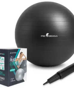 Piłka gimnastyczna 65 cm czarna Pretorians + pompką