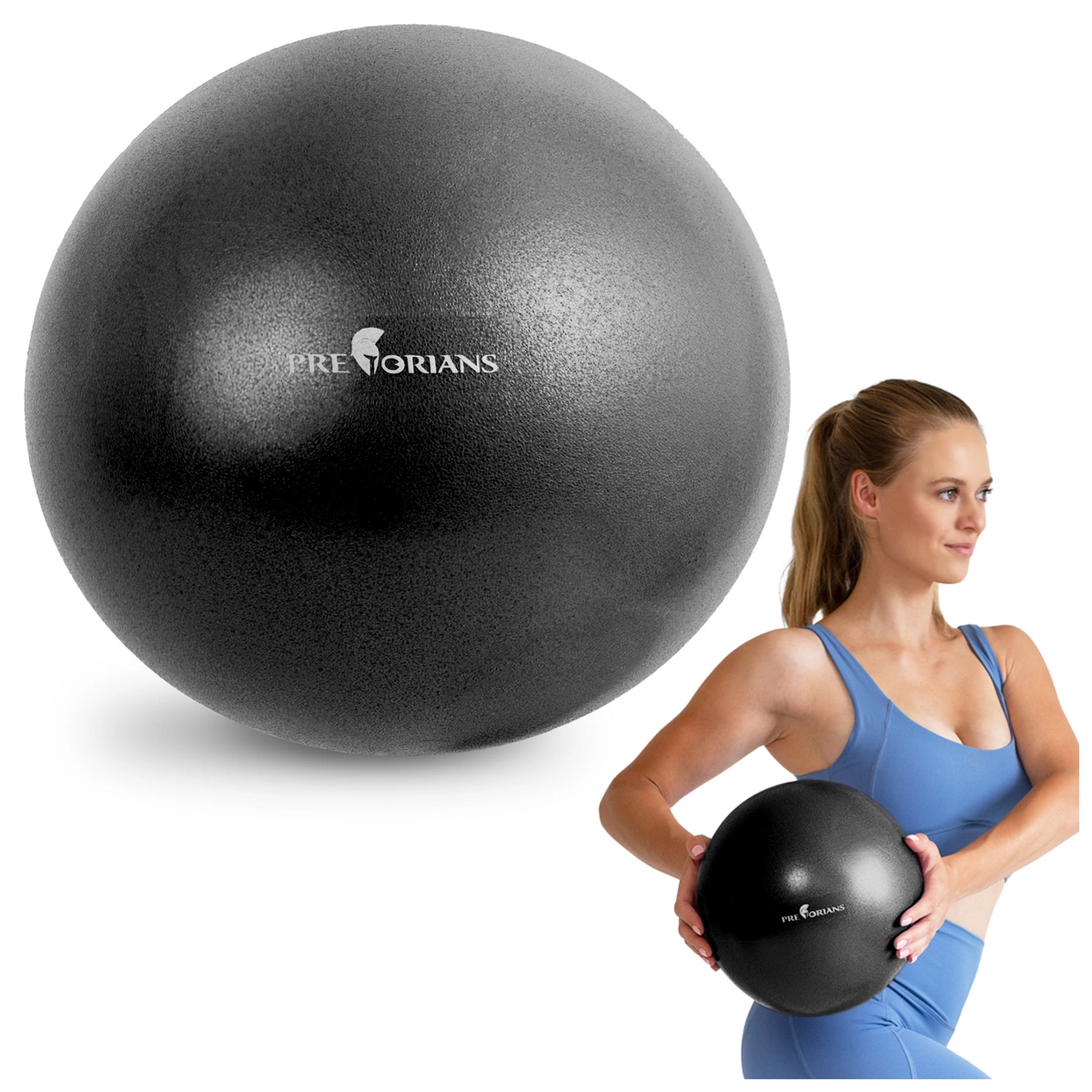 Piłka do pilatesu 25cm czarna Pretorians