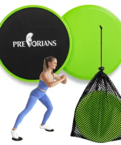 Podkładki limonkowe dyski poślizgowe do ćwiczeń sliding discs slide disk 2 sztuki